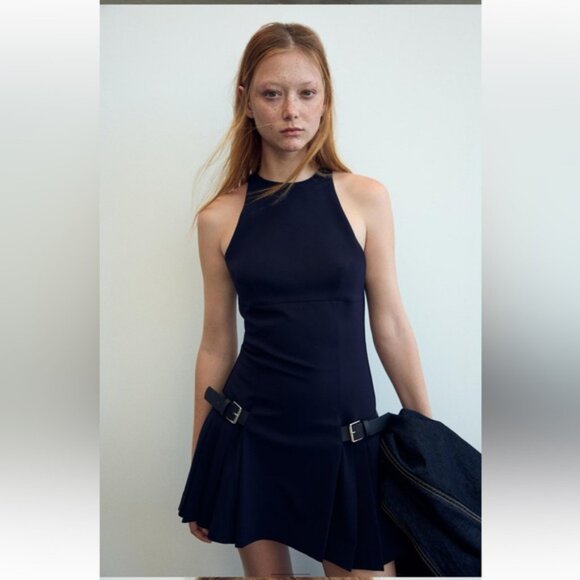 ZARA MINI DRESS WITH SIDE STRAPS - Picture 3 of 9